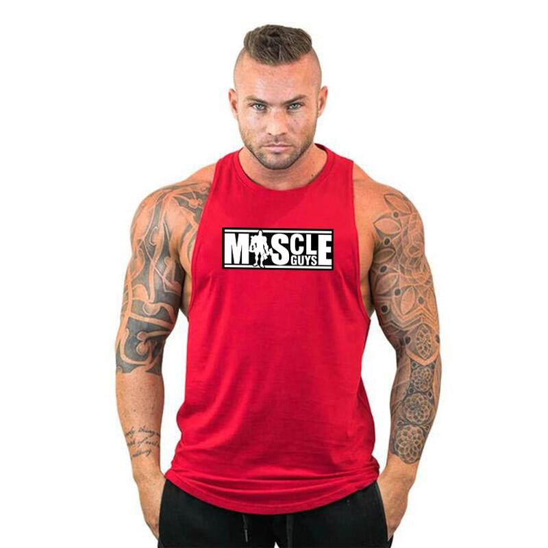 Tank Top Muscle - เสื้อกล้ามออกกำลังกายกล้ามเนื้อผู้ชาย kemeja tanpa lengan ออกกำลังกายในยิมเสื้อผ้าออกกำลังกายแขนตัดสำหรับผู้ชายเสื้อผ้าเพาะกายผ้าฝ้าย