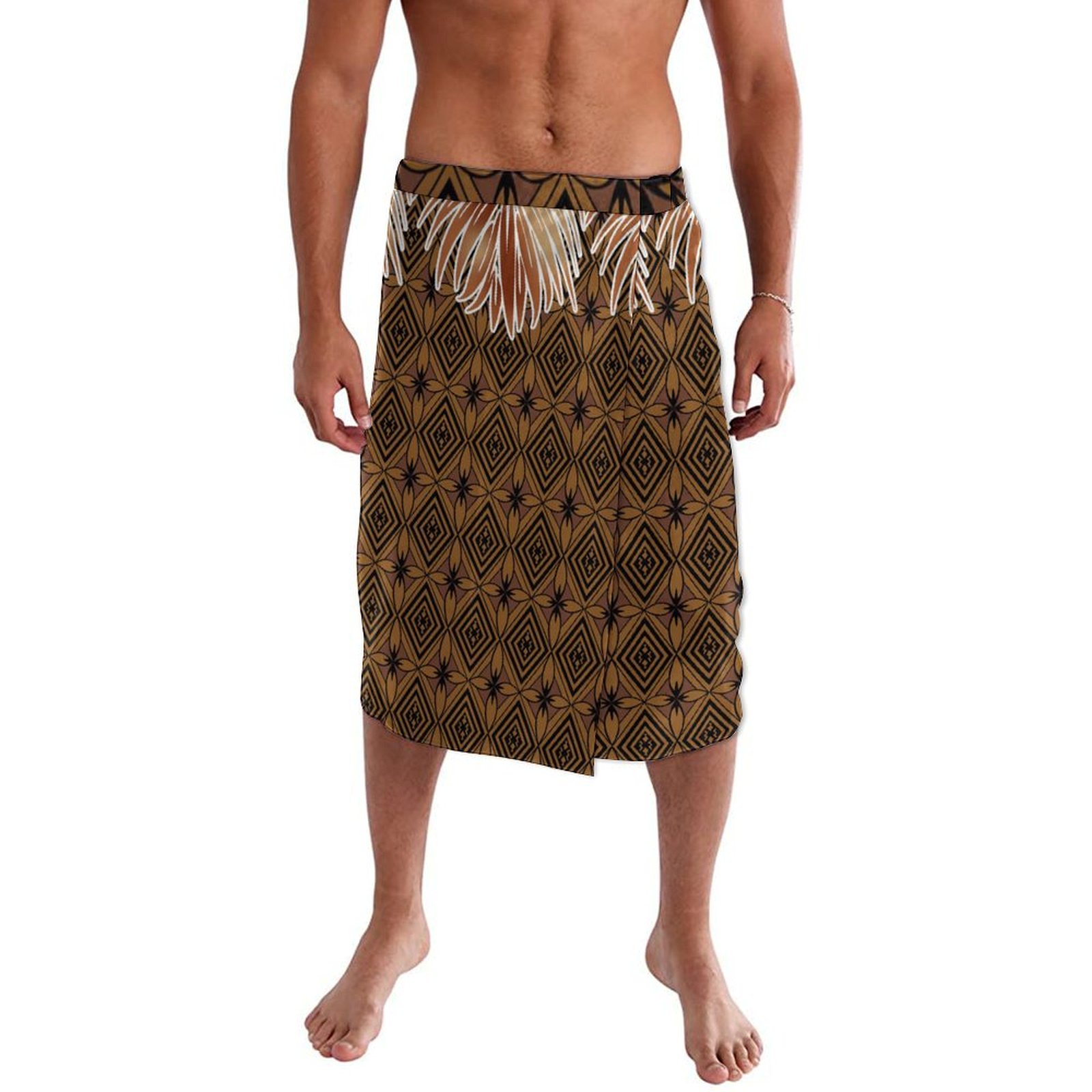 Sarong Men Wrap - ชุดเดรสคลุมตัวแบบลำลองของชาวโพลีนีเชียนแบบดั้งเดิมฤดูร้อนชุดเดรสแบบผูกเอวเกาะฮาวาย