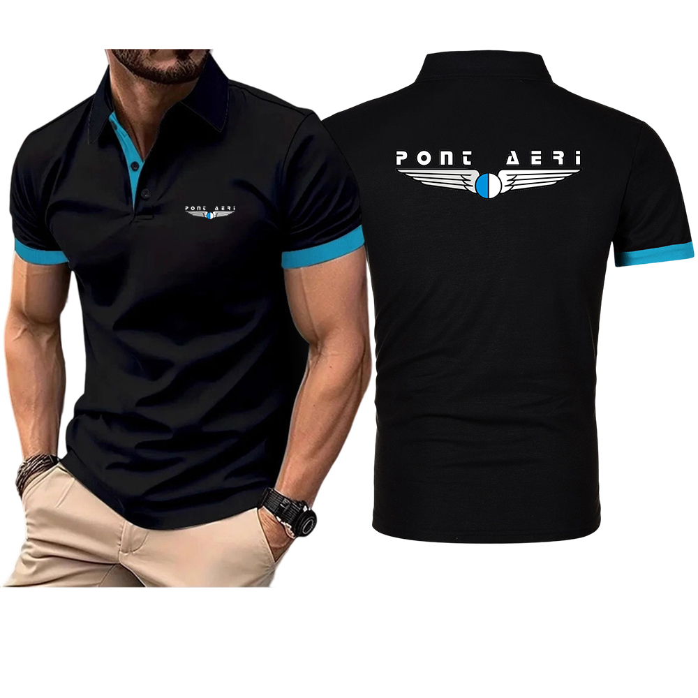 Polo Shirt Pique - เสื้อโปโลผู้ชาย ดิสโก้ โลโก้ ปอนต์ อาเร ซี