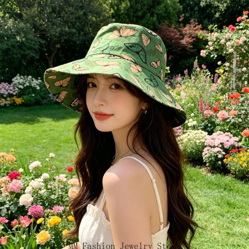 หมวกบักเก็ตพิมพ์ลายสีเขียว หมว - Packable Hat Nylon บทวิจารณ์และราคา