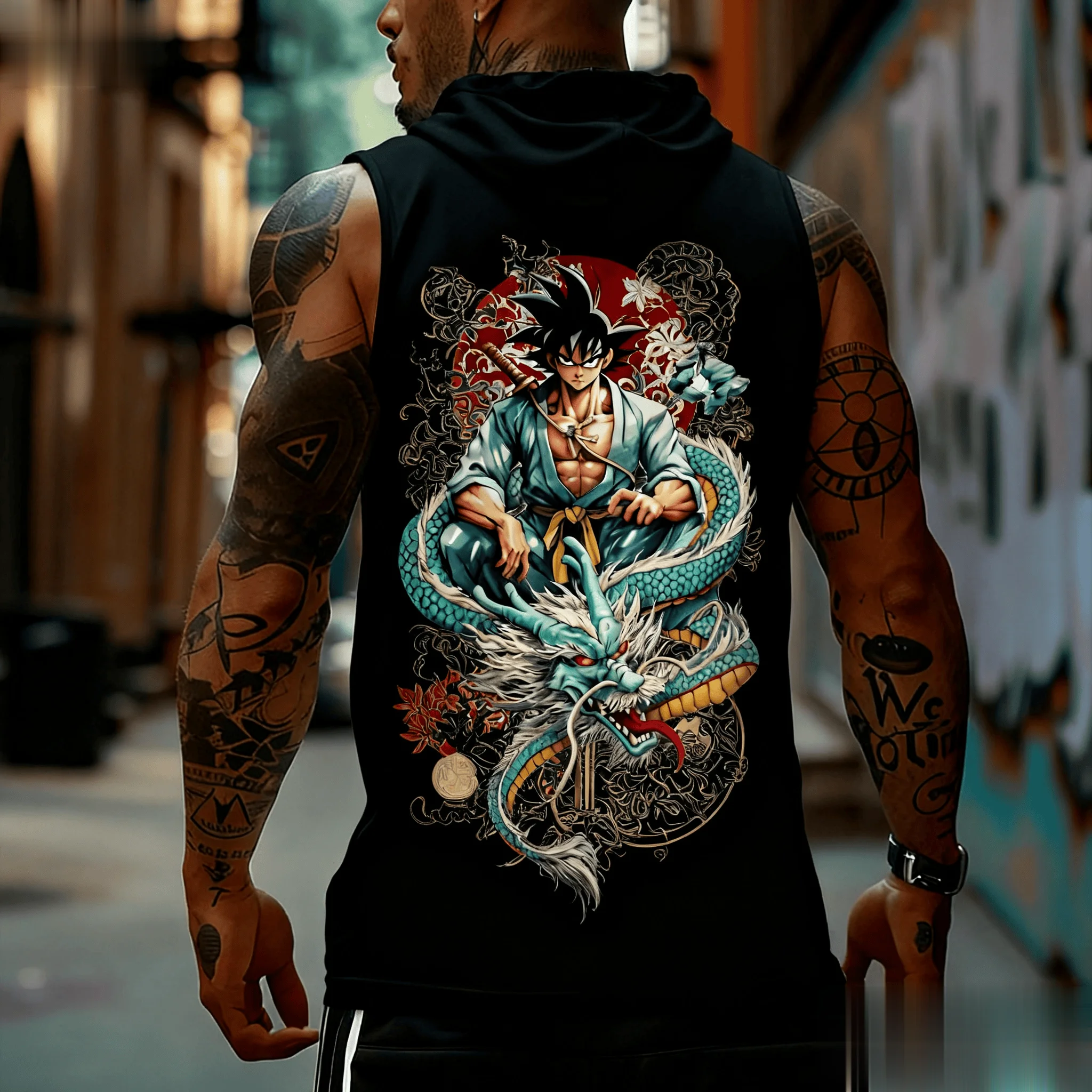 เสื้อกล้ามมีฮู้ดลายดราก้อนบอล  - Tank Top Muscle บทวิจารณ์และราคา