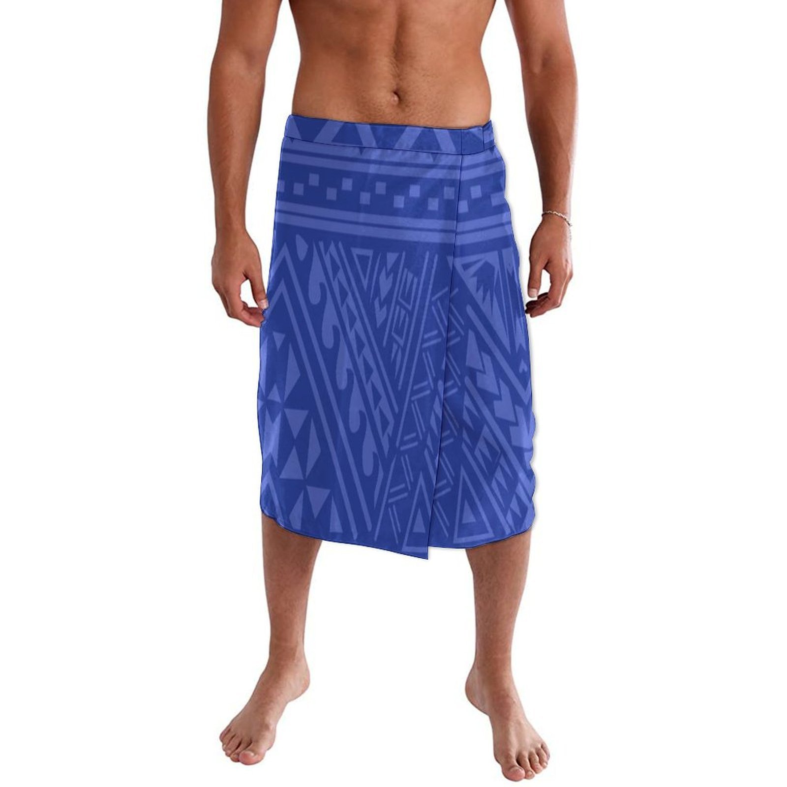 กระโปรงชายหาดสีฟ้าอ่อนแบบสั่งท - Sarong Men Wrap บทวิจารณ์และราคา